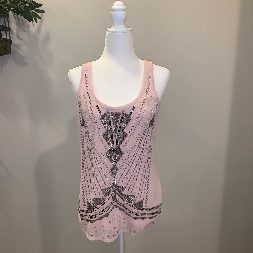 Pink Sequin Tank